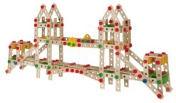 Baukasten Aus Holz Brücke Constructor Golden Gate Eichhorn 3 Modelle (Golden Gate Bridge, Tower Bridge, Empire State Building) 444 Teile Ab 6 Jahren