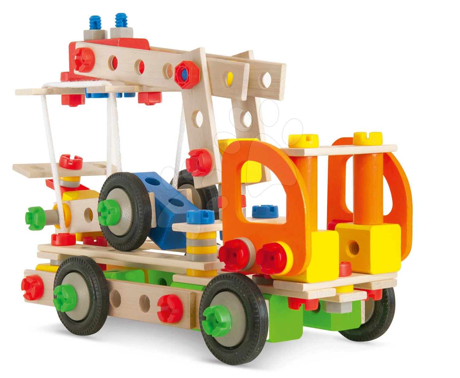 Bausatz Aus Holz - Baumaschinen Constructor Tool Box Eichhorn Kran Jeep LKW Und Firmenwagen 170 Teile Ab 6 Jahren 3 Bausatz Aus Holz - Baumaschinen Constructor Tool Box Eichhorn Kran Jeep LKW Und Firmenwagen 170 Teile Ab 6 Jahren – Bild 3