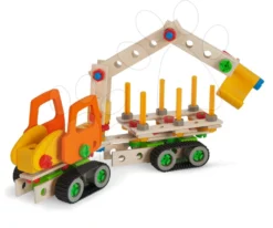 Baukasten Aus Holz Raupenkran Constructor Crawler Excavator Eichhorn 4 Modelle (Kran, Raupenkran, Wagen, Schneequad) 170 Teile Ab 6 Jahren -Eichhorn 100039096 d eichhorn stavebnica