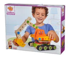 Baukasten Aus Holz Raupenkran Constructor Crawler Excavator Eichhorn 4 Modelle (Kran, Raupenkran, Wagen, Schneequad) 170 Teile Ab 6 Jahren -Eichhorn 100039096 h eichhorn stavebnica