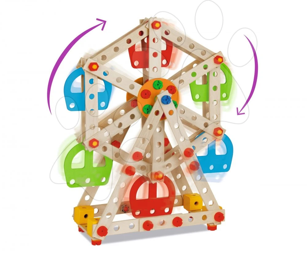 Baukasten Aus Holz Freizeitpark Constructor Big Wheel Eichhorn 3 Modelle (Freizeitpark, Leuchtturm, Seilbahn) 240 Teile Ab 6 Jahren 4 Baukasten Aus Holz Freizeitpark Constructor Big Wheel Eichhorn 3 Modelle (Freizeitpark, Leuchtturm, Seilbahn) 240 Teile Ab 6 Jahren – Bild 4