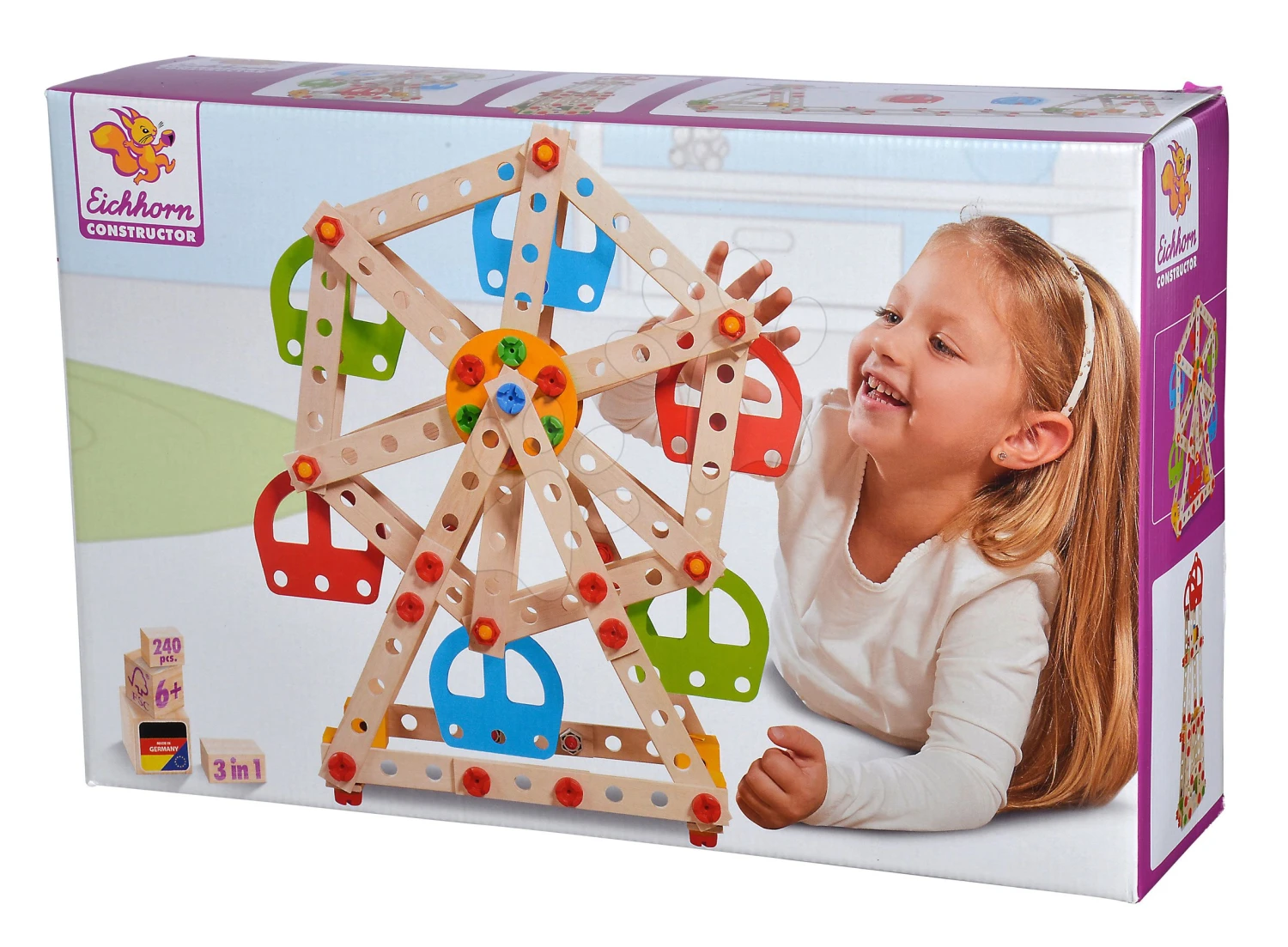 Baukasten Aus Holz Freizeitpark Constructor Big Wheel Eichhorn 3 Modelle (Freizeitpark, Leuchtturm, Seilbahn) 240 Teile Ab 6 Jahren 13 Baukasten Aus Holz Freizeitpark Constructor Big Wheel Eichhorn 3 Modelle (Freizeitpark, Leuchtturm, Seilbahn) 240 Teile Ab 6 Jahren – Bild 13