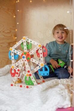 Baukasten Aus Holz Freizeitpark Constructor Big Wheel Eichhorn 3 Modelle (Freizeitpark, Leuchtturm, Seilbahn) 240 Teile Ab 6 Jahren