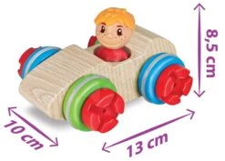 Bausatz Rennwagen Aus Holz Constructor Maxi Racer Eichhorn Mit Großen 10 Teilen Für Die Kleinsten Ab 24 Monaten -Eichhorn 100039101 g eichhorn stavebnica auto