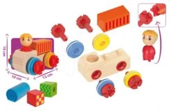 Bausatz-LKW Aus Holz Constructor Maxi Truck Eichhorn Mit Großen 14 Teilen Für Die Kleinsten Ab 24 Monaten 8 Bausatz-LKW Aus Holz Constructor Maxi Truck Eichhorn Mit Großen 14 Teilen Für Die Kleinsten Ab 24 Monaten -Eichhorn 100039105 d eichhorn stavebnica auto