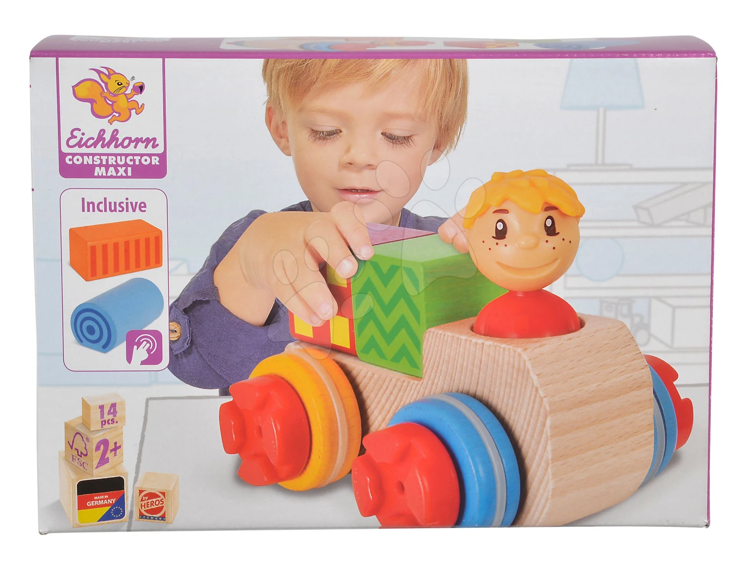 Bausatz-LKW Aus Holz Constructor Maxi Truck Eichhorn Mit Großen 14 Teilen Für Die Kleinsten Ab 24 Monaten 5 Bausatz-LKW Aus Holz Constructor Maxi Truck Eichhorn Mit Großen 14 Teilen Für Die Kleinsten Ab 24 Monaten – Bild 5