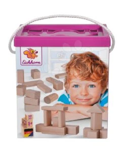 Holzwürfel Natural Wooden Blocks Eichhorn In Naturfarbe 50 Stück Größe 25 Mm Ab 12 Monaten