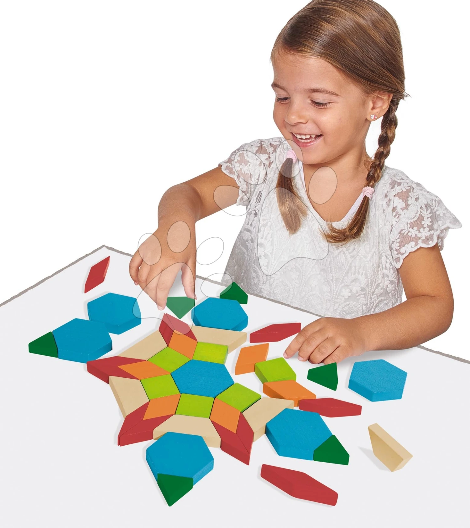 Holzpuzzle, Mosaik Mosaic Game Eichhorn 200 Farbige Würfel In Verschiedenen Formen Ab 3 Jahren EH72321 4 Holzpuzzle, Mosaik Mosaic Game Eichhorn 200 Farbige Würfel In Verschiedenen Formen Ab 3 Jahren EH72321 – Bild 4