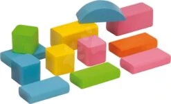 Holzwürfel Bunt Coloured Wooden Blocks Eichhorn Bunt 75 Stück Verschiedene Formen Größe 25 Mm Ab 12 Monaten -Eichhorn 100088011 i eichhorn kocky
