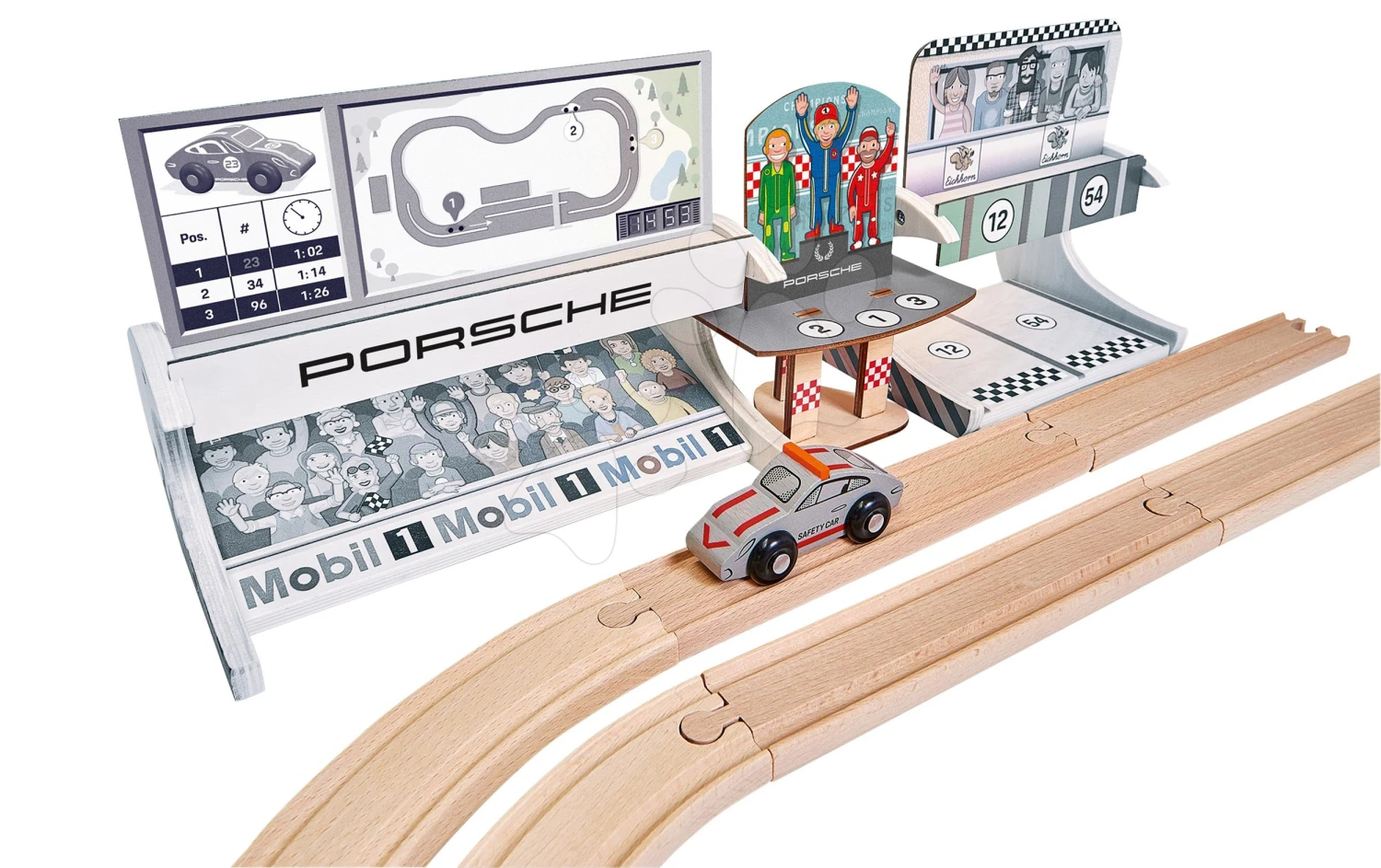 Holzbahn Porsche Racing Extension Set Eichhorn Mit Safety Car 14 Teile 1 Holzbahn Porsche Racing Extension Set Eichhorn Mit Safety Car 14 Teile
