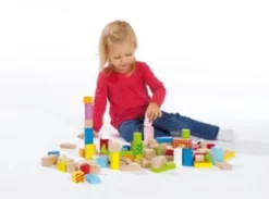 Eichhorn Holzbausteine 50 Stück, Bunt -Eichhorn 1521630 03