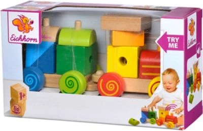 Eichhorn Zug, 11-tlg. - Lok Mit Sound + Anhänger Mit Bausteinen 2 Eichhorn Zug, 11-tlg. - Lok Mit Sound + Anhänger Mit Bausteinen – Bild 2