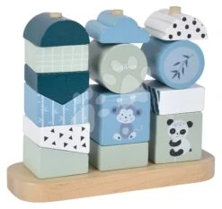 Drevená Skladačka Zvieratká Stacking Game Eichhorn 14 Kociek S Obrázkami Od 12 Mes EH3814