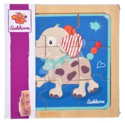 Drevené Puzzle Zvieratká Lift Out Puzzle Friends Eichhorn 10 Dielov 6 Druhov Od 24 Mes EH5462