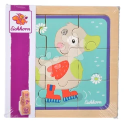 Drevené Puzzle Zvieratká Lift Out Puzzle Friends Eichhorn 10 Dielov 6 Druhov Od 24 Mes EH5462 -Eichhorn 5462 f eichhorn puzzle