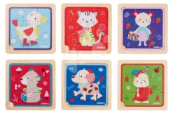 Drevené Puzzle Zvieratká Lift Out Puzzle Friends Eichhorn 10 Dielov 6 Druhov Od 24 Mes EH5462 -Eichhorn 5462 h eichhorn puzzle