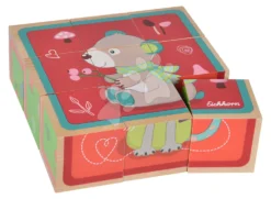 Drevené Puzzle Kocky Picture Cube Friends Eichhorn 9 Dielov Od 3 Rokov EH5463 -Eichhorn 5463 e eichhorn puzzle kocky