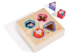 Drevená Vkladačka Shape Sorter Box Friends Eichhorn So 4 Kockami S Motívom Zvieratiek Od 12 Mes EH5465 -Eichhorn 5465 a eichhorn vkladacka