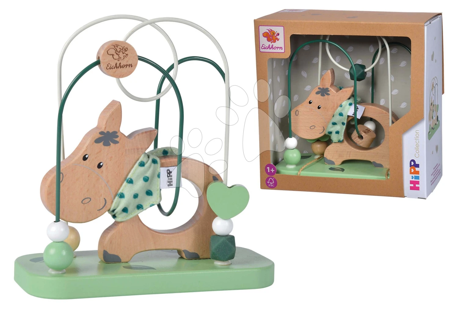 Drevený Labyrint S Korálikmi Baby HIPP Bead Maze Eichhorn S 2 Dráhami Od 12 Mes EH5868 4 Drevený Labyrint S Korálikmi Baby HIPP Bead Maze Eichhorn S 2 Dráhami Od 12 Mes EH5868 – Bild 4