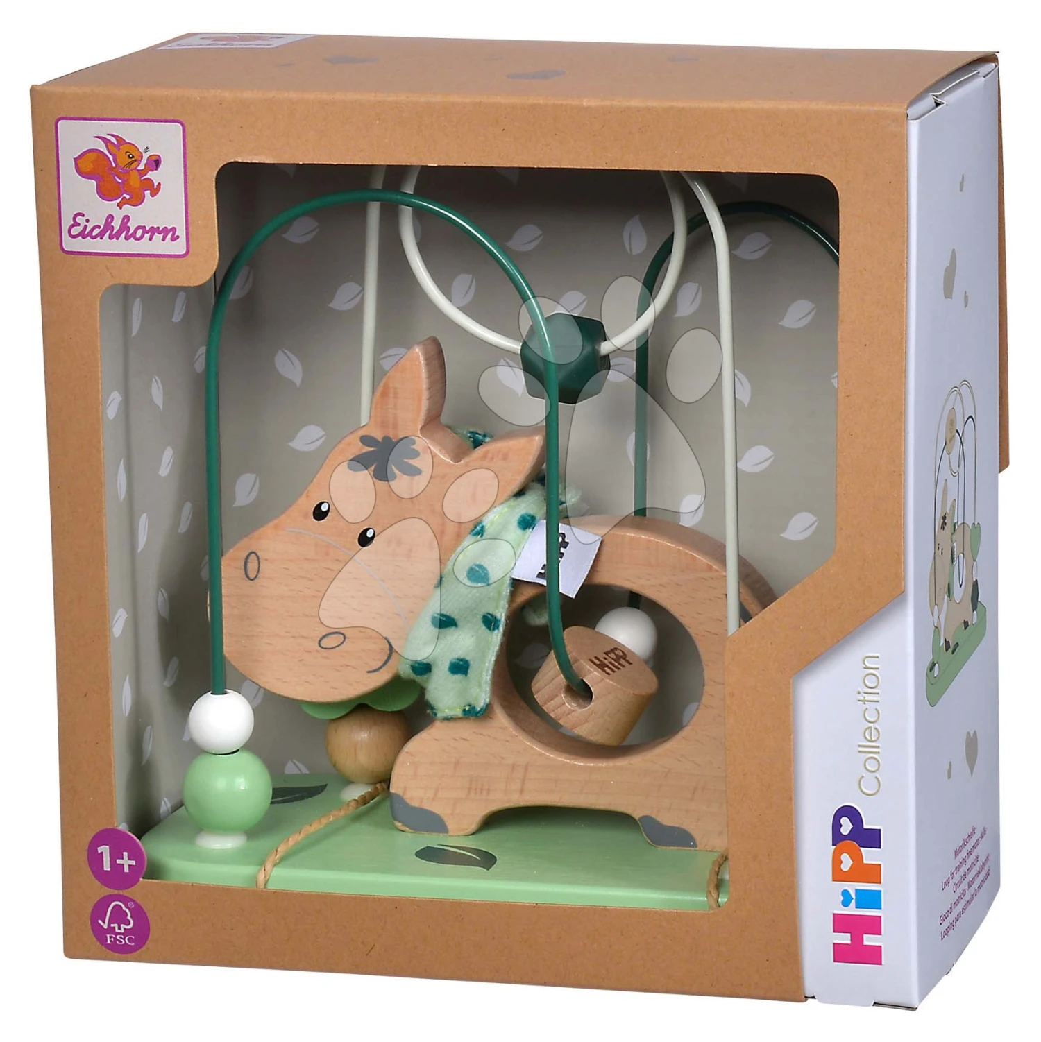 Drevený Labyrint S Korálikmi Baby HIPP Bead Maze Eichhorn S 2 Dráhami Od 12 Mes EH5868 5 Drevený Labyrint S Korálikmi Baby HIPP Bead Maze Eichhorn S 2 Dráhami Od 12 Mes EH5868 – Bild 5