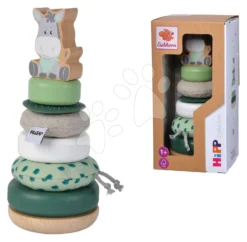 Drevená Skladacia Veža Baby HIPP Stacking Tower Eichhorn 8 Dielov Výška 19 Cm Od 12 Mes EH5869 -Eichhorn 5869 d eichhorn skladcia veza