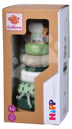 Drevená Skladacia Veža Baby HIPP Stacking Tower Eichhorn 8 Dielov Výška 19 Cm Od 12 Mes EH5869 -Eichhorn 5869 f eichhorn skladcia veza