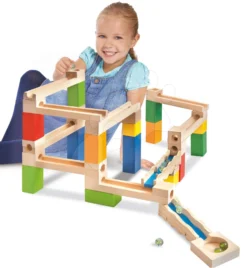 Bausatz Aus Holz Labyrinth Large Marble Run Construction Set Eichhorn Mit Kugeln 35 Teile -Eichhorn eh2023 f eichhorn stavebnica
