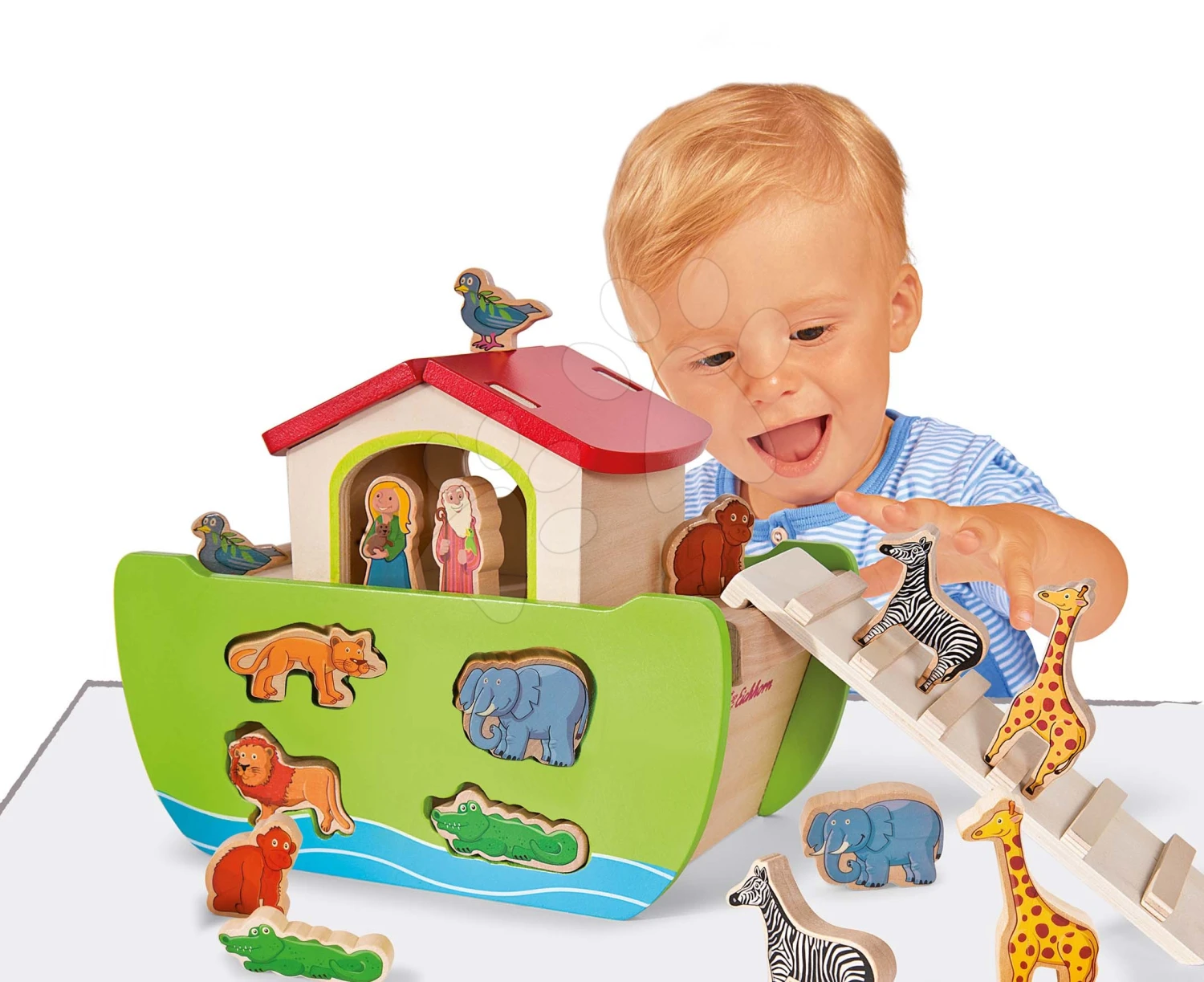 Arche Noah Aus Holz Mit Tieren Stacking Toy Ark Eichhorn Abnehmbar Mit 16 Figuren Ab 12 Monaten 2 Arche Noah Aus Holz Mit Tieren Stacking Toy Ark Eichhorn Abnehmbar Mit 16 Figuren Ab 12 Monaten – Bild 2