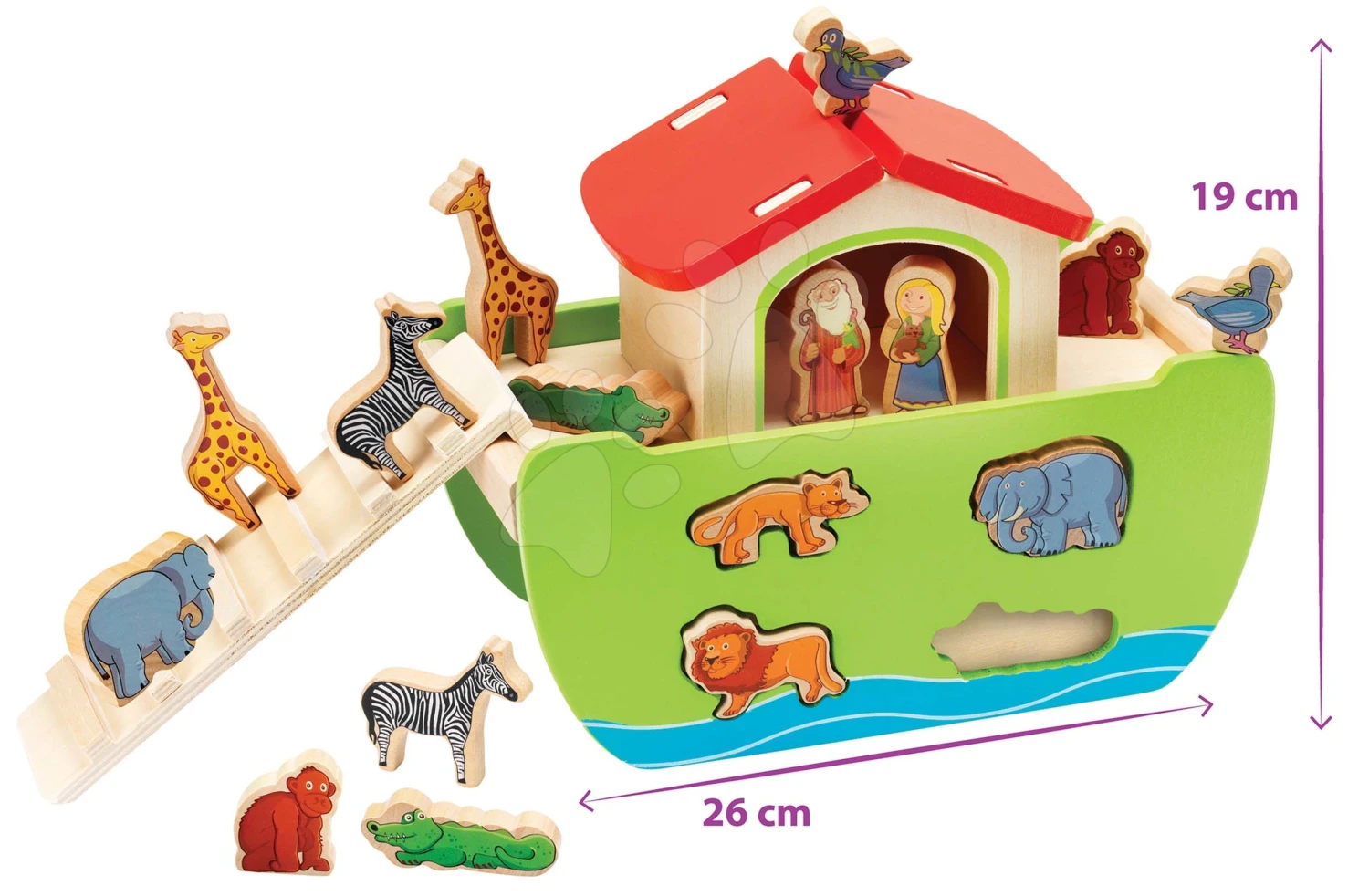 Arche Noah Aus Holz Mit Tieren Stacking Toy Ark Eichhorn Abnehmbar Mit 16 Figuren Ab 12 Monaten 5 Arche Noah Aus Holz Mit Tieren Stacking Toy Ark Eichhorn Abnehmbar Mit 16 Figuren Ab 12 Monaten – Bild 5