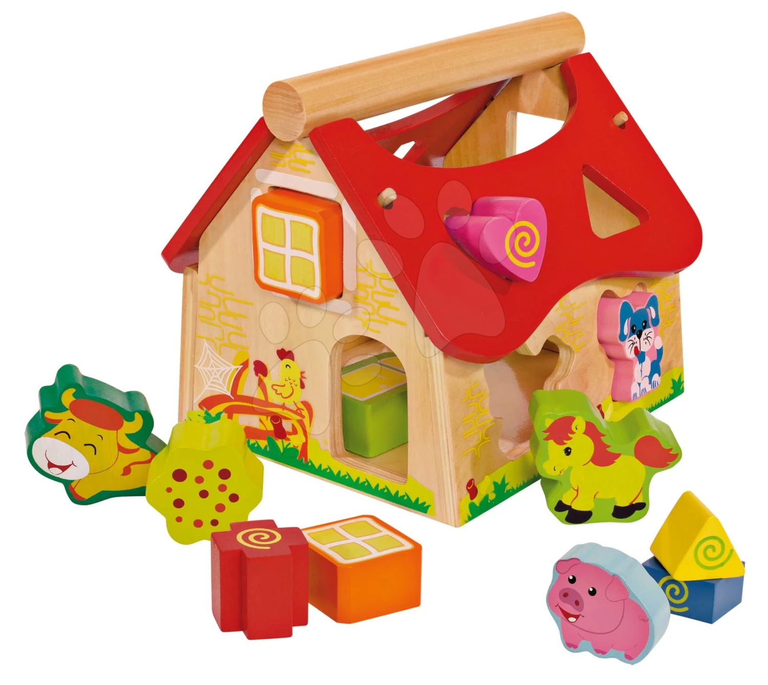 Lehrhaus Aus Holz Shape Sorter House Eichhorn Mit 12 Würfeln Ab 12 Monaten 3 Lehrhaus Aus Holz Shape Sorter House Eichhorn Mit 12 Würfeln Ab 12 Monaten – Bild 3