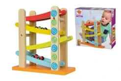 Rennstrecke Aus Holz Color Motor Racing Circuit Eichhorn Mit 3 Autos Ab 12 Monaten -Eichhorn eh2220 b eichhorn autodraha