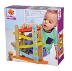 Rennstrecke Aus Holz Color Motor Racing Circuit Eichhorn Mit 3 Autos Ab 12 Monaten -Eichhorn eh2220 g eichhorn autodraha