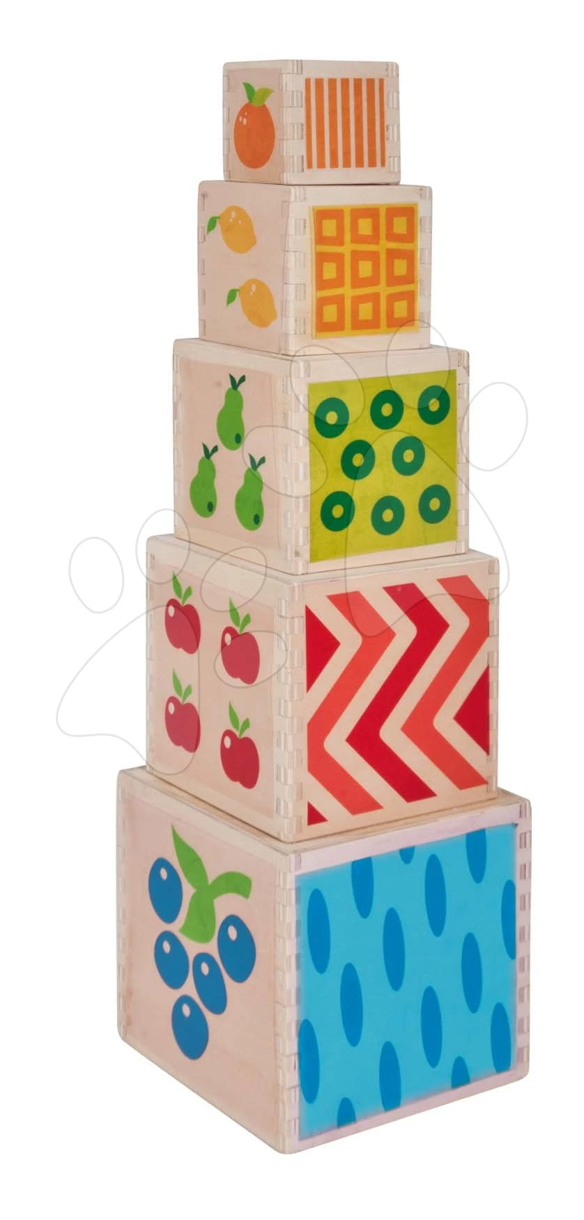 Stapelturm Aus Holz Color Stacking Tower Eichhorn 5 Farbige Würfel Und 5 Formen Ab 12 Monaten 2 Stapelturm Aus Holz Color Stacking Tower Eichhorn 5 Farbige Würfel Und 5 Formen Ab 12 Monaten – Bild 2