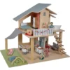 Spielhaus Für Puppen Aus Holz Doll´s House With Furnitures Eichhorn Stöckig, Mit 4 Zimmern 3 Figuren Und Möbel Höhe 44 Cm