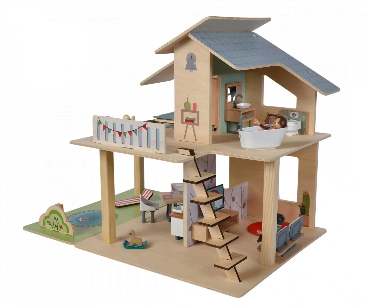 EICHHORN 100002505 EH Puppenhaus Mit Möbeln 2 EICHHORN 100002505 EH Puppenhaus Mit Möbeln – Bild 2