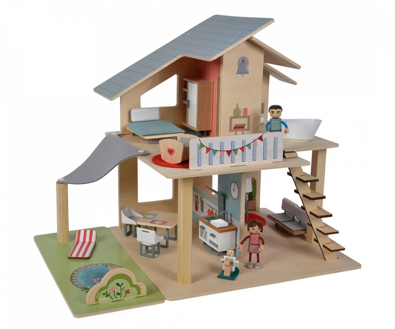 EICHHORN 100002505 EH Puppenhaus Mit Möbeln 3 EICHHORN 100002505 EH Puppenhaus Mit Möbeln – Bild 3