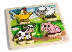 EICHHORN 100003687 Fühl-Puzzle Mit Stoff, 5-tlg.