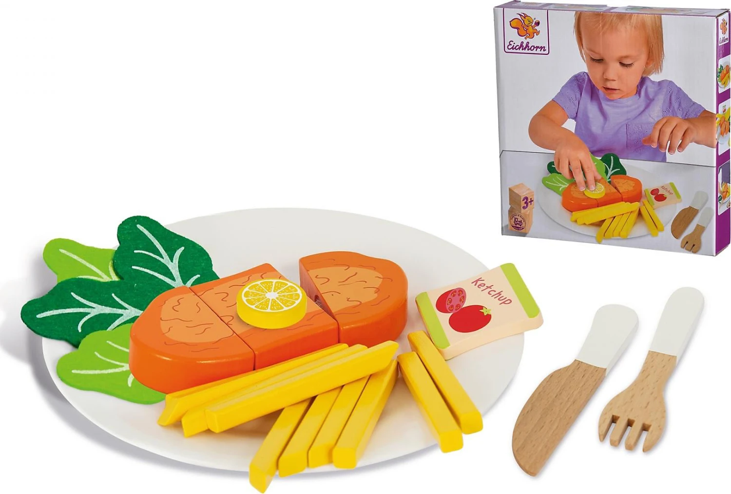 Eichhorn Spielküche Schnitzel-Set