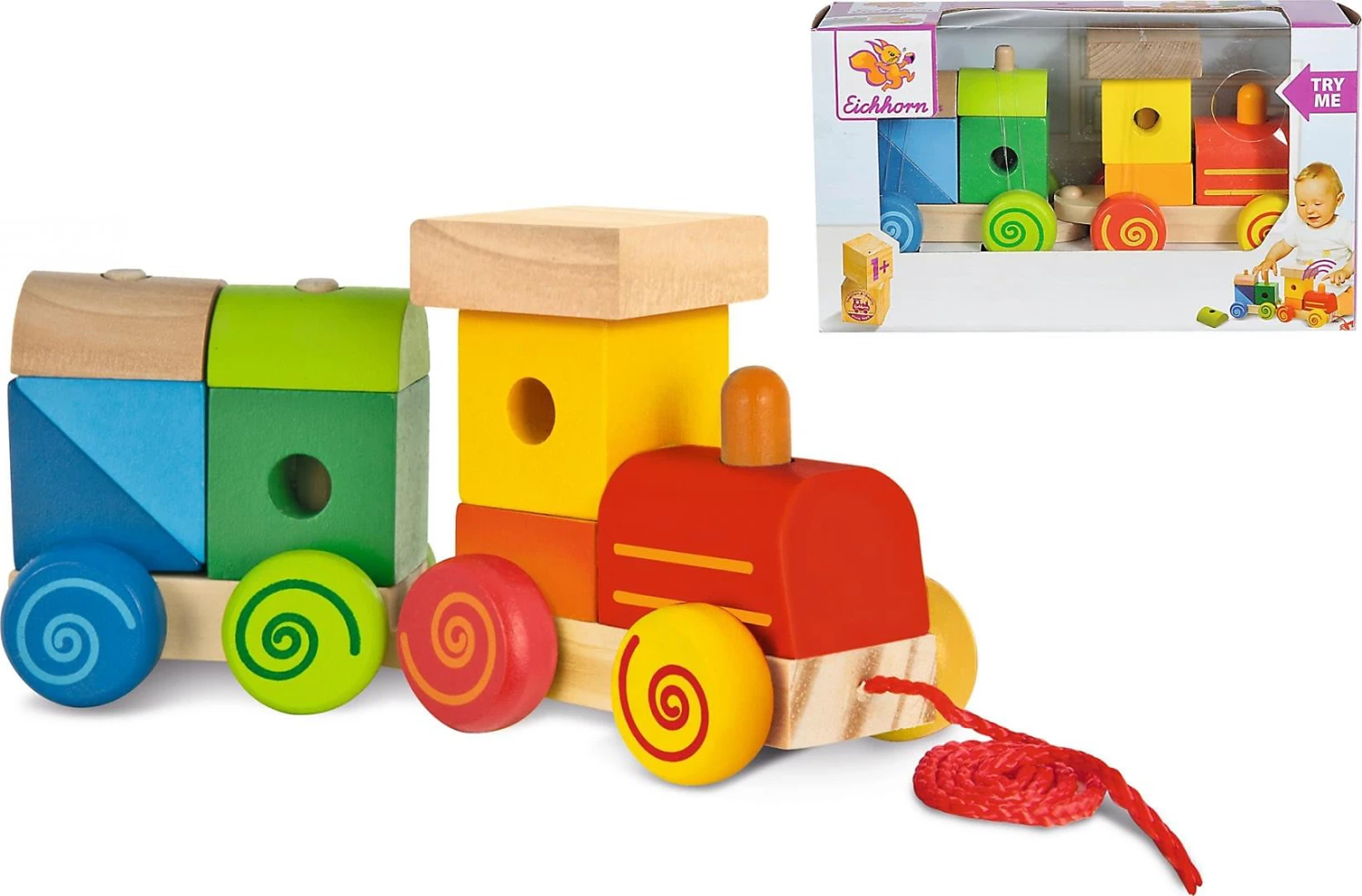 Eichhorn Zug, 11-tlg. - Lok Mit Sound + Anhänger Mit Bausteinen 1 Eichhorn Zug, 11-tlg. - Lok Mit Sound + Anhänger Mit Bausteinen